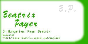 beatrix payer business card